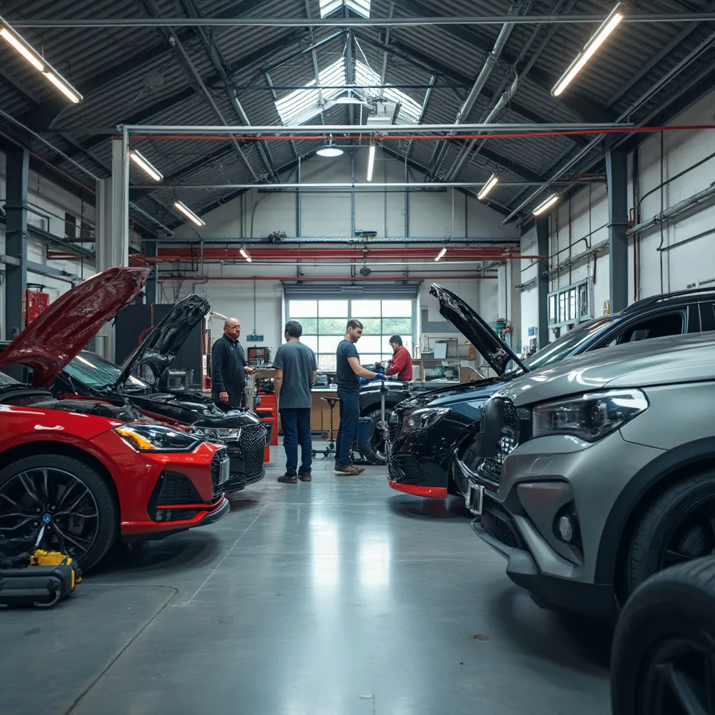 Oficina de carros moderna